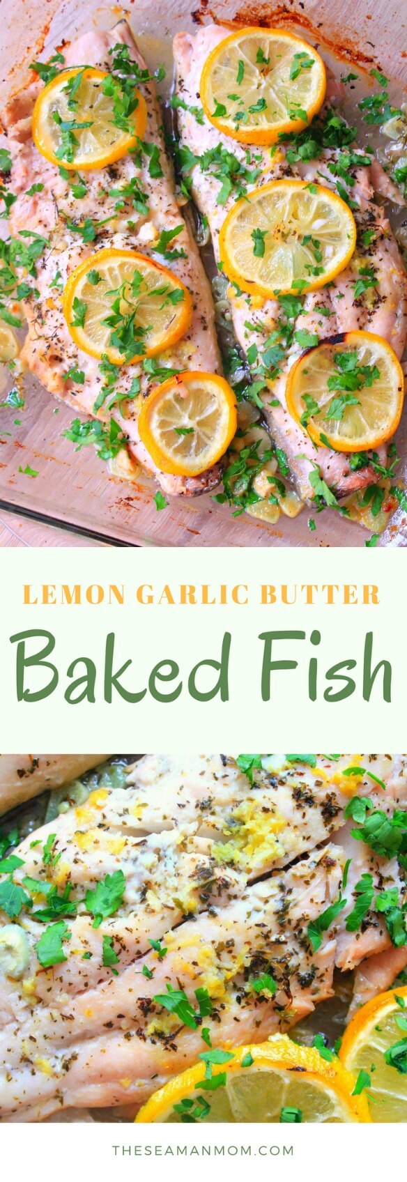 Lemon Garlic Butter Baked Fish