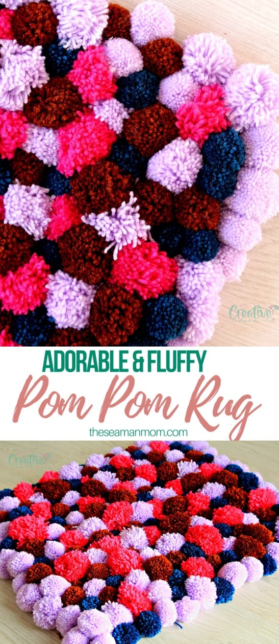 DIY pom pom rug