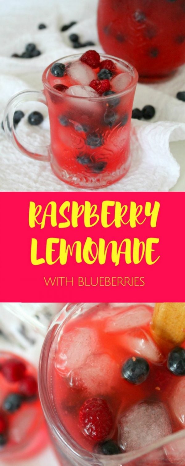 Raspberry Lemonade Recipe With Fresh Blueberries