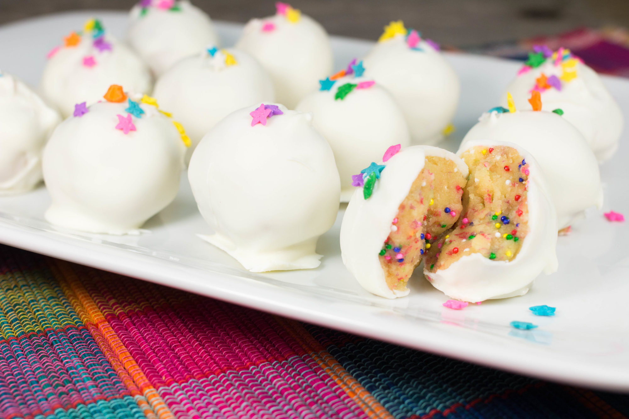 No Bake Cake Batter Balls Recipe