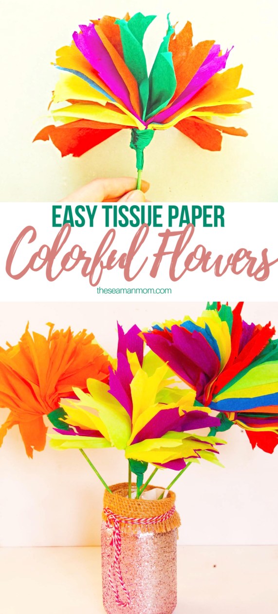 DIY Paper Flower Wreath from paper tubes