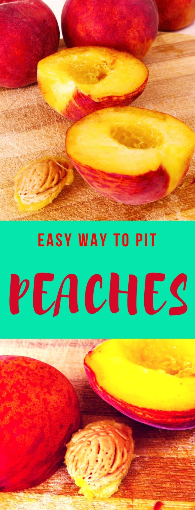 How to pit peaches easily