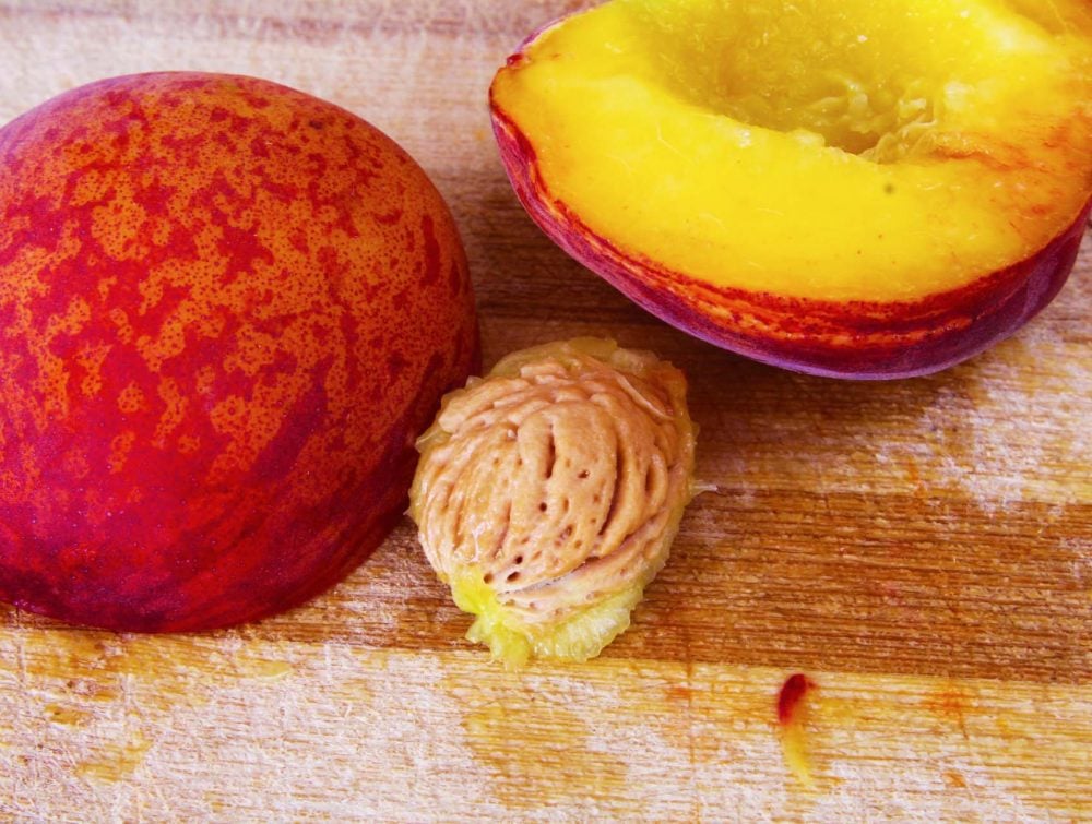 how to pit a peach easily