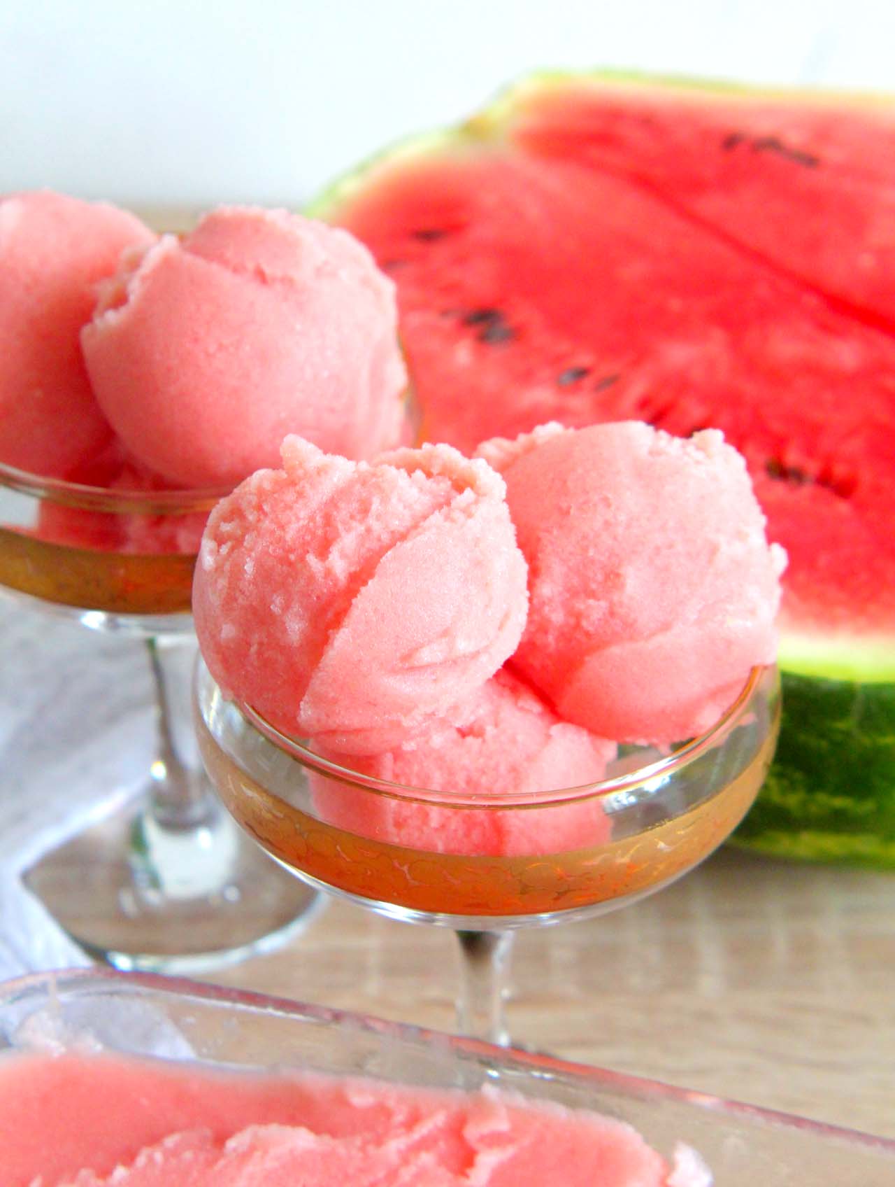Watermelon Sorbet With Coconut Vegan Dessert