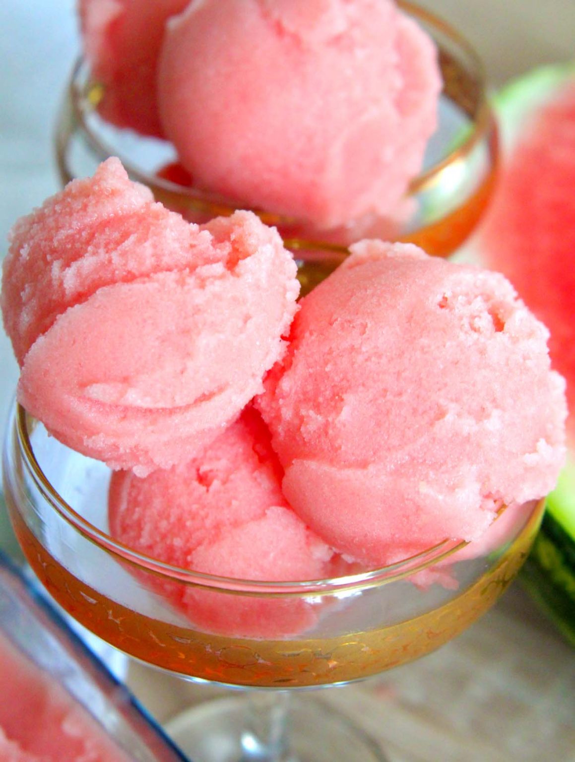 Watermelon Sorbet With Coconut Vegan Dessert