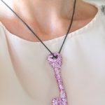 DIY Glitter Key Necklace