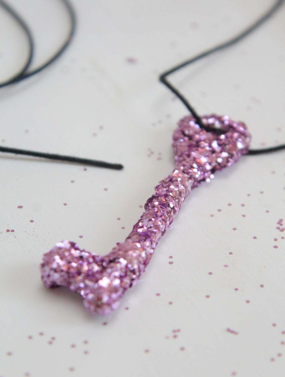 DIY Glitter Key Necklace