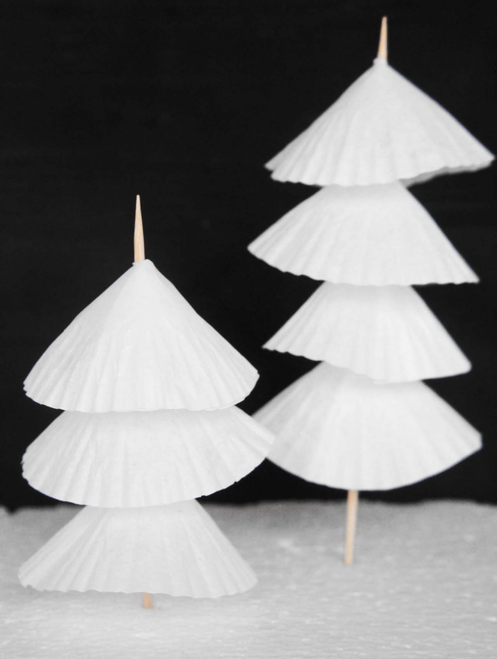 Cupcake liner Christmas trees