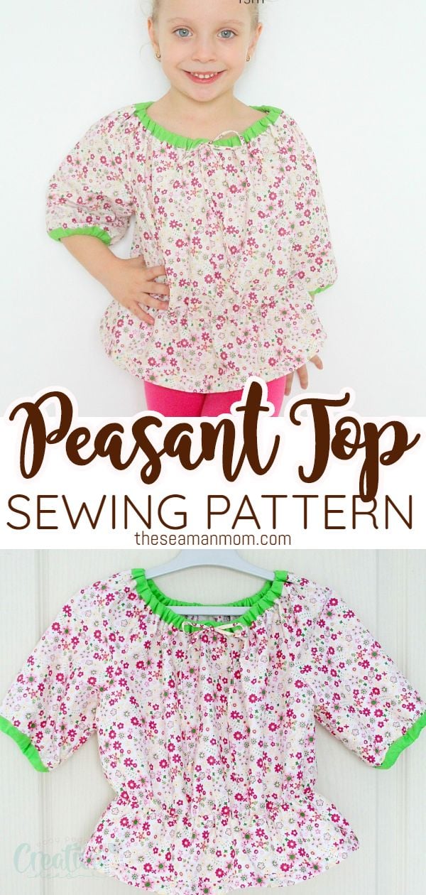 Peasant tops are a staple in every girls wardrobe along with peasant dresses! Such easy sewing patterns for beginners and look simply adorable on little ones. Below is a free peasant blouse pattern for girls! via @petroneagu