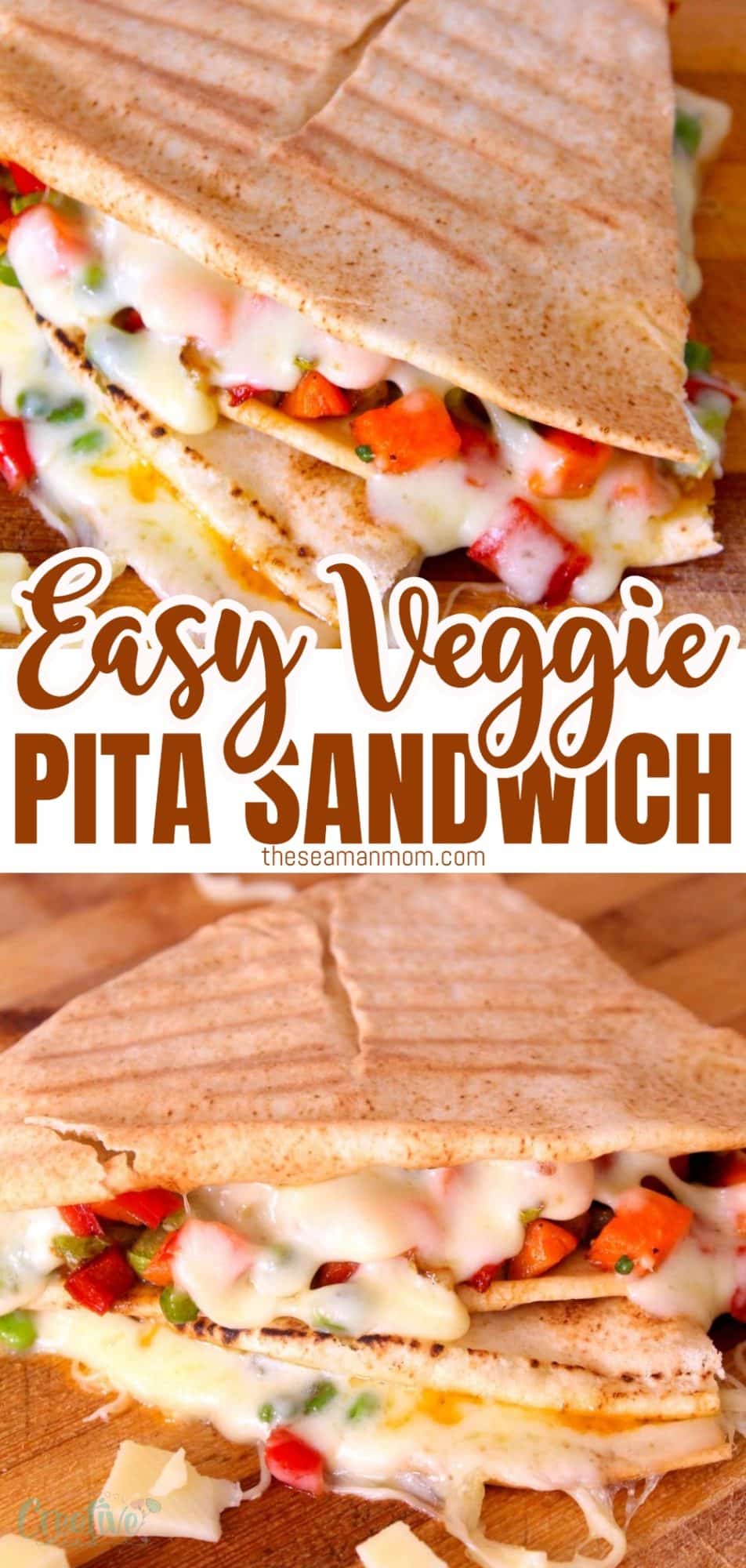 Vegetarian pita sandwich