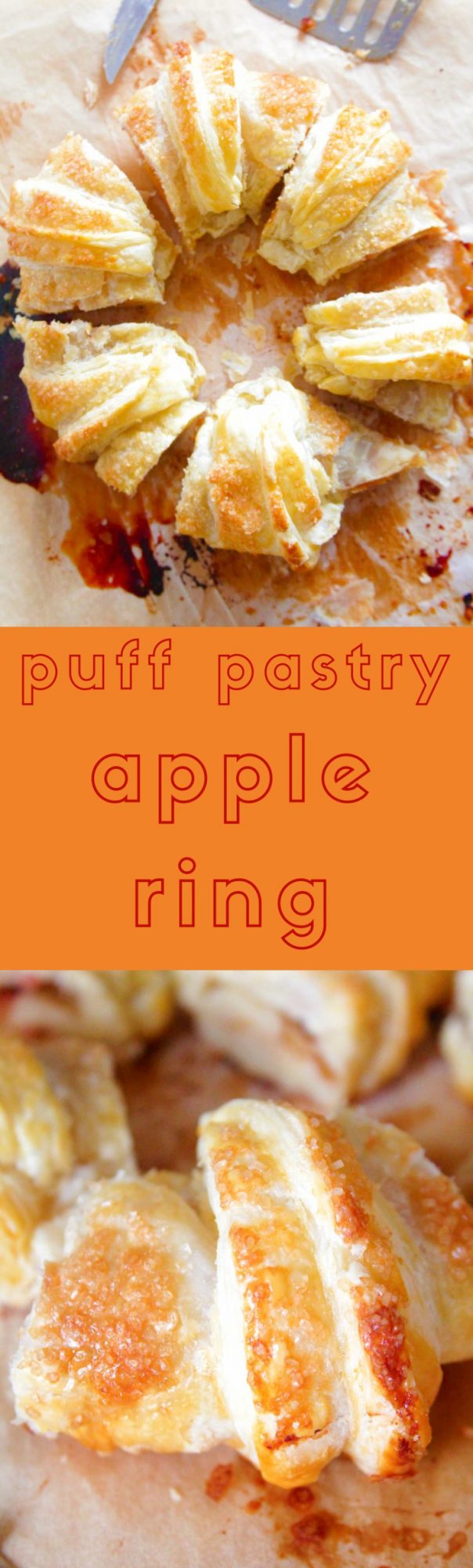 Apple puff pastry ring
