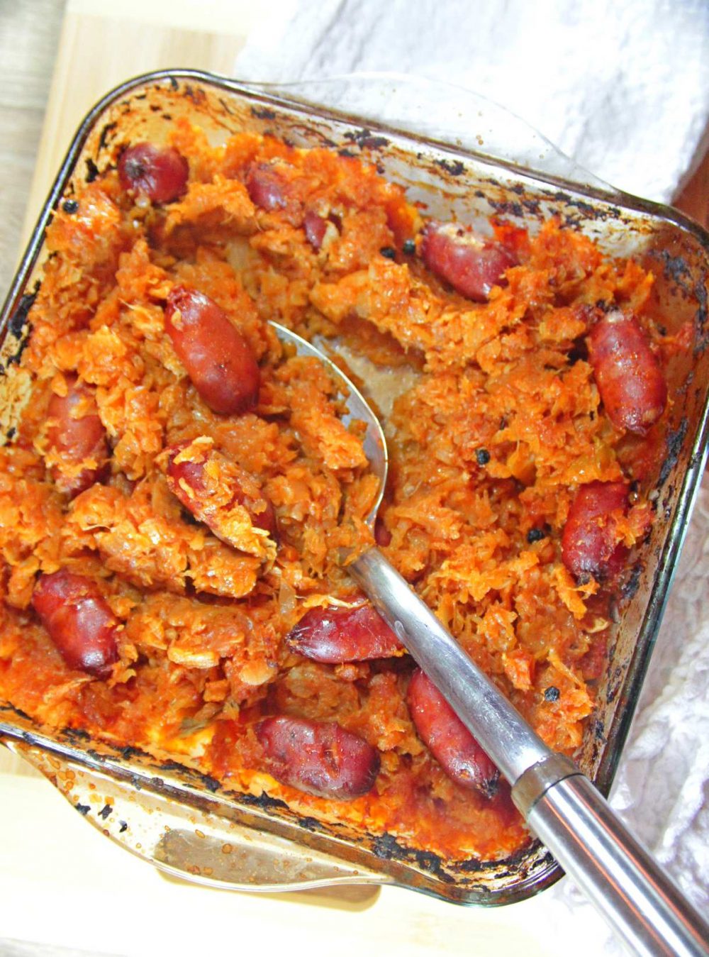 Make family dinners memorable with this flavorful and easy cabbage and sausage casserole! Hearty, comforting food that everyone will enjoy!