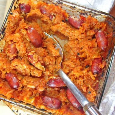 Baked Cabbage With Sausages