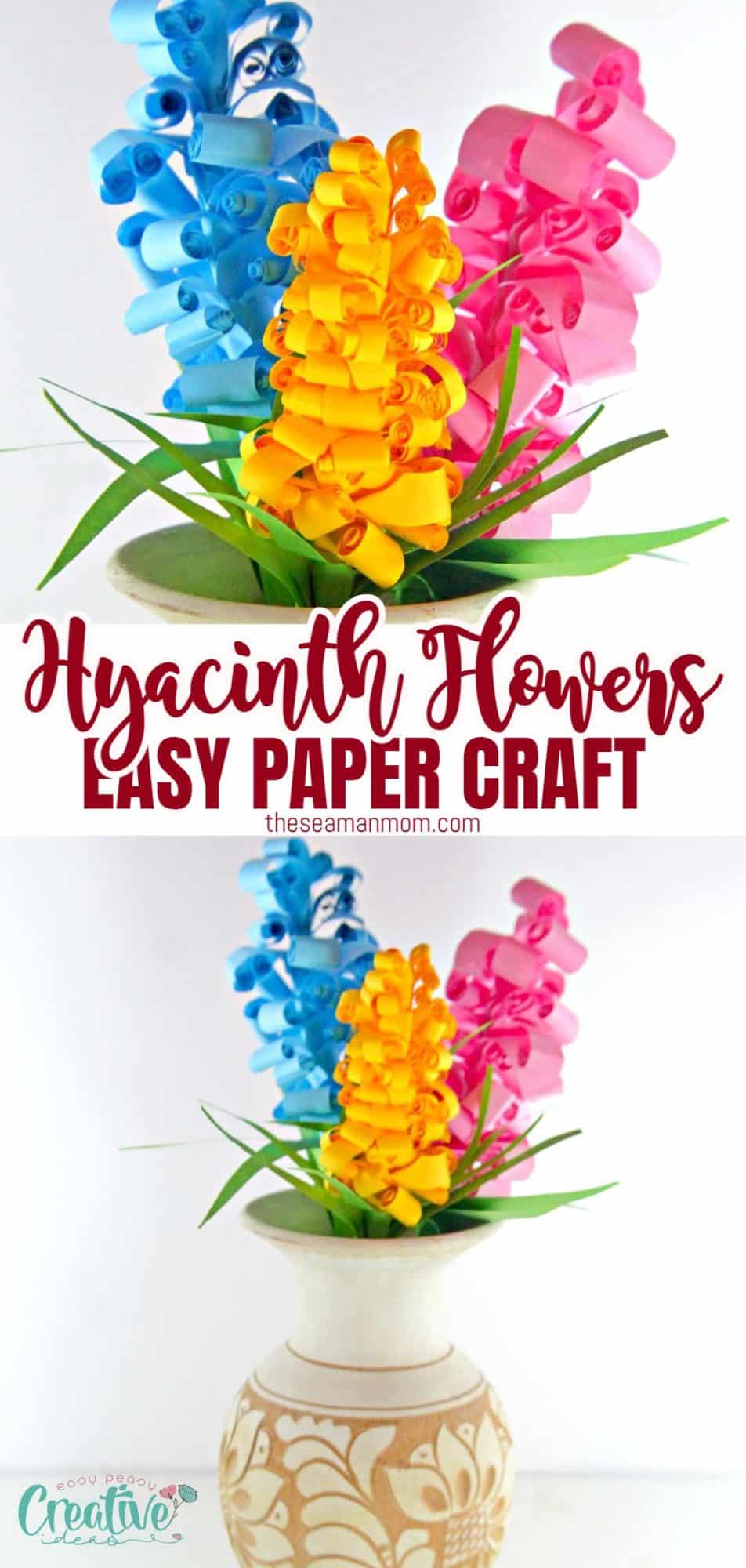 Paper hyacinth flowers