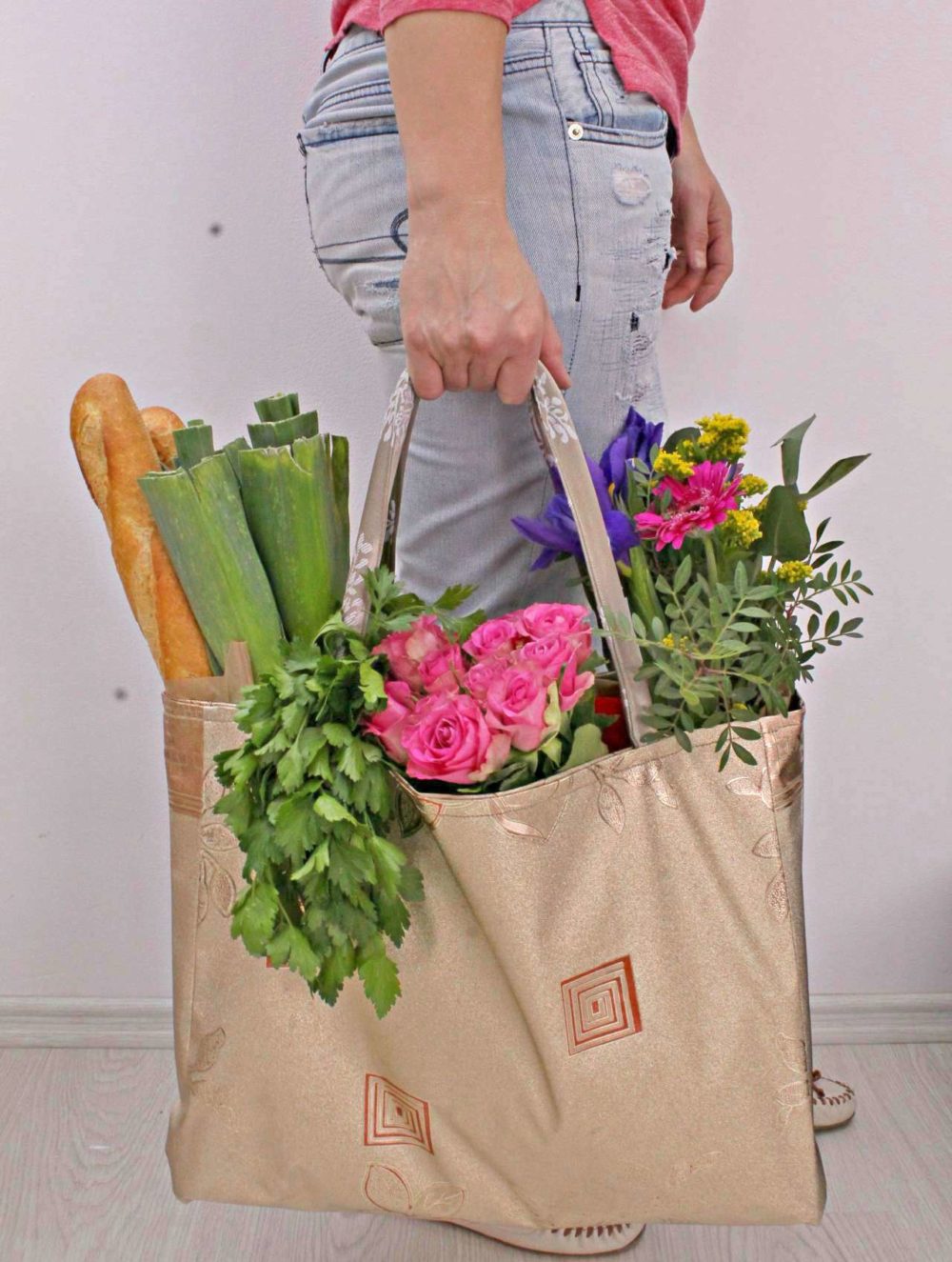 Grocery Bag Pattern, Reusable & Reversible | Easy Peasy Creative Ideas