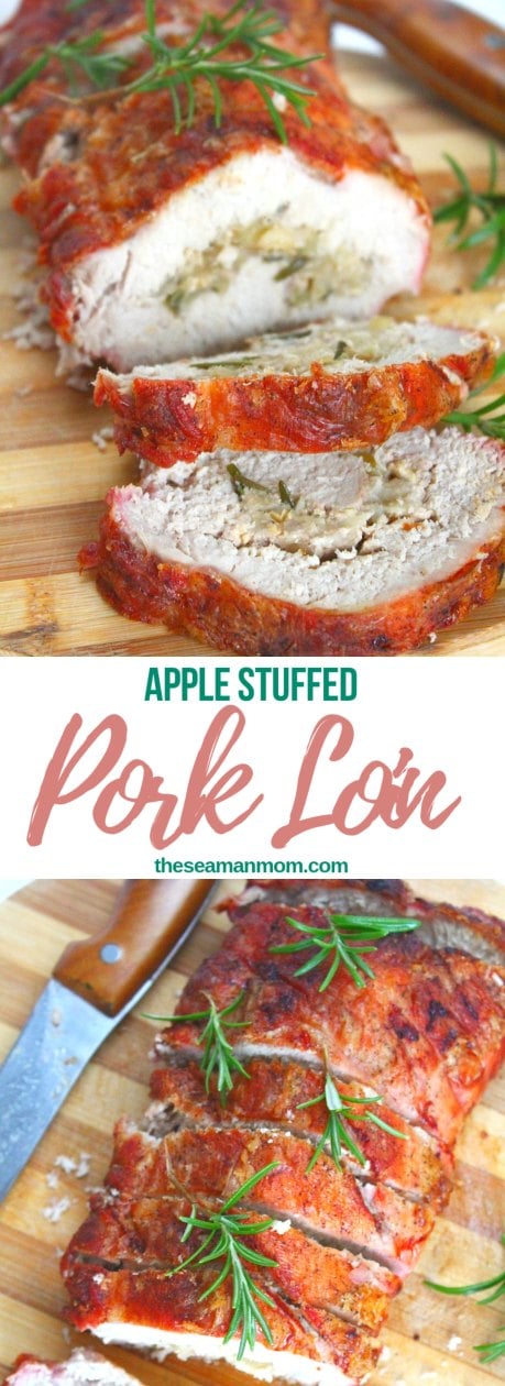 Pork loin with apples