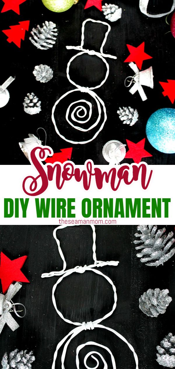 If you want to bring the winter in your Christmas tree, make interesting Christmas snowman decorations like these simple, easy and inexpensive wire snowman ornaments.  via @petroneagu