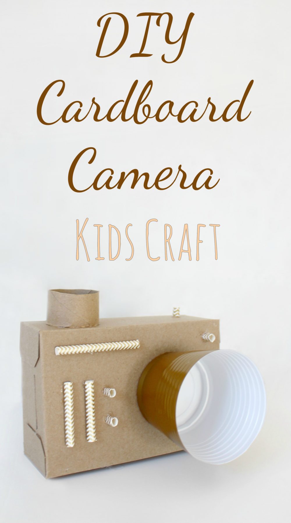 Encourage your kids to express their creativity with this DIY cardboard camera! This pretend play camera is loads of fun, simple and easy to make by or with kids!