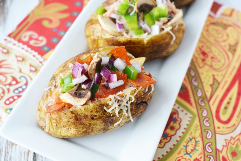 pizza stuffed potatoes