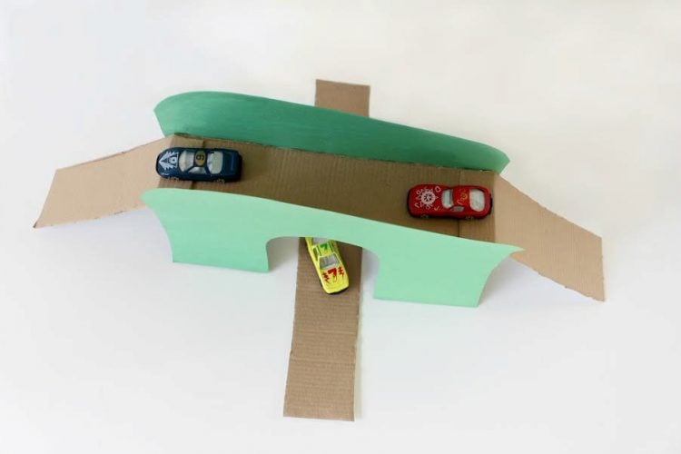 Toy Bridge And Tunnel For Cars, Fun Craft For Kids