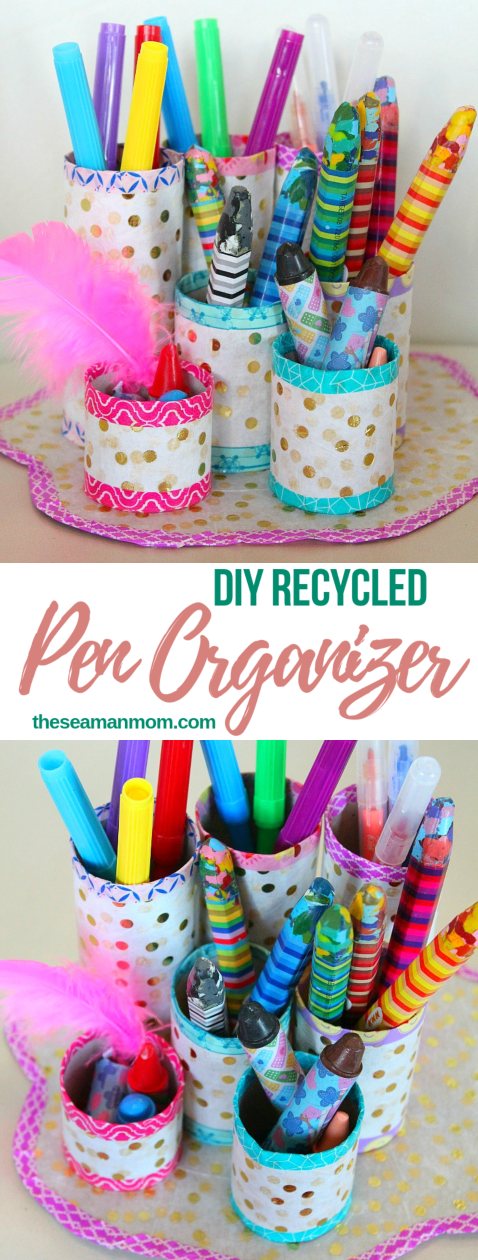 DIY pen organizer