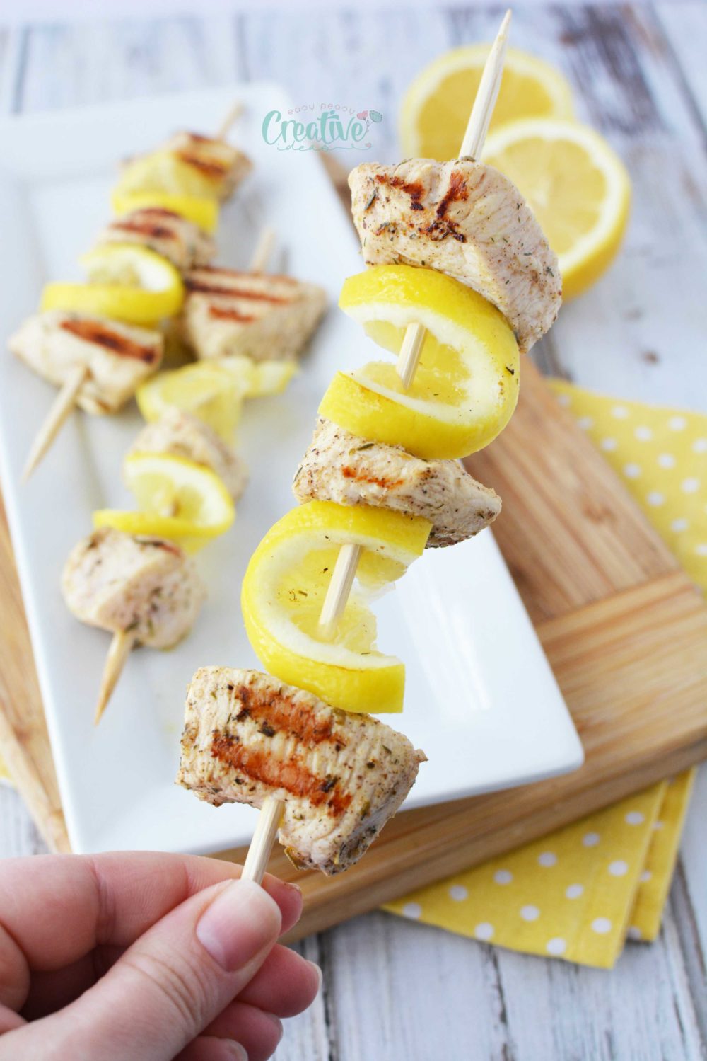 Greek Lemon Chicken Skewers