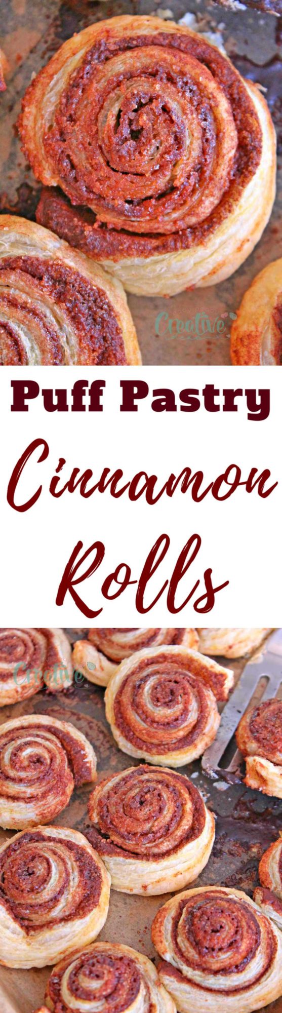 Puff pastry cinnamon rolls