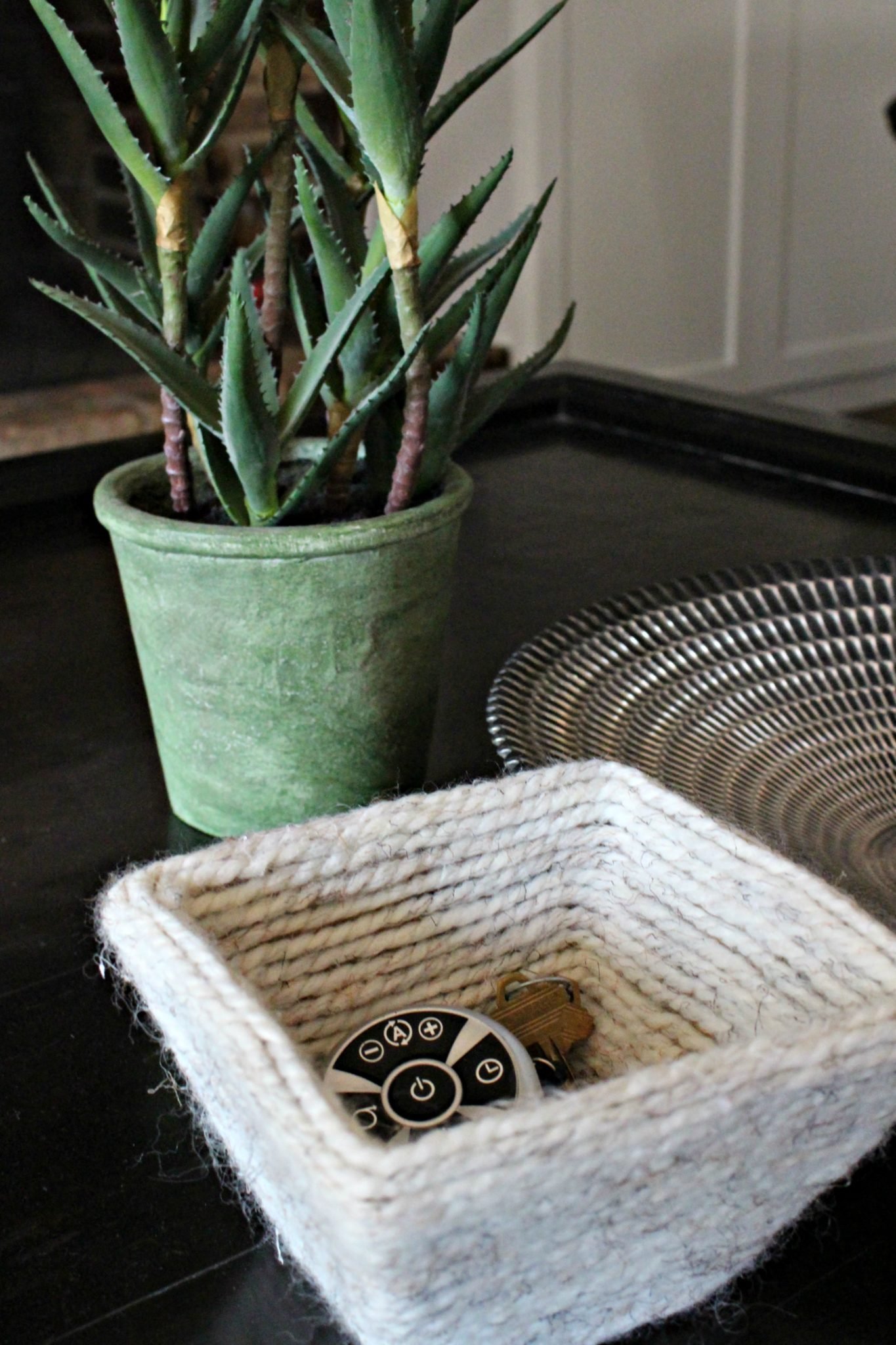 cute DIY yarn bowl using just a handful of simple materials you probably have on hand!