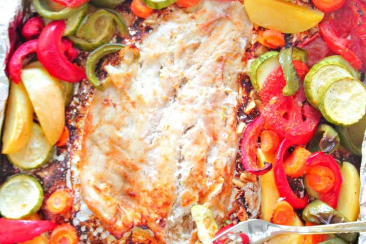 Baked Fish In Foil With Vegetables