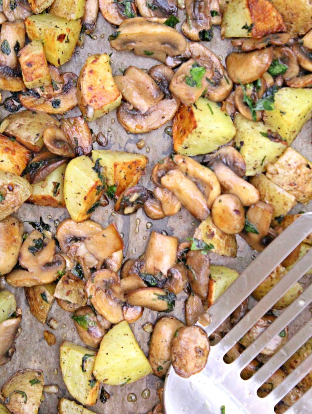 potato and mushrooms bake