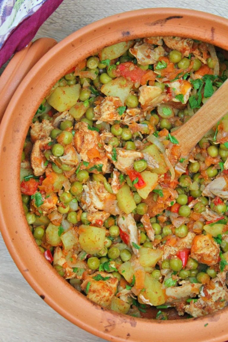 Oven Chicken Stew With Veggie And Peas