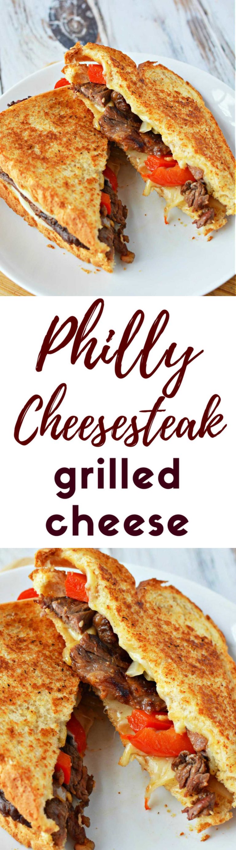 Philly Cheesesteak Grilled Cheese With Cooked Flank Steak
