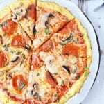 make your favorite pizza using this amazing crispy cauliflower pizza crust!