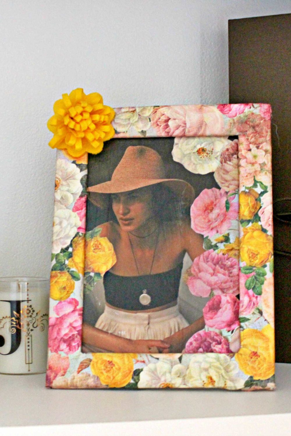 DIY floral frame