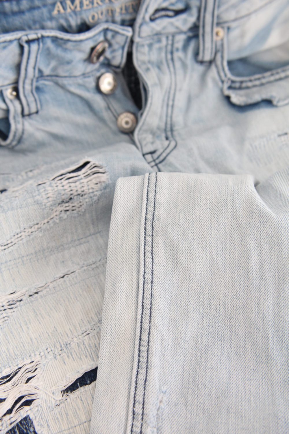 flat seam on jeans