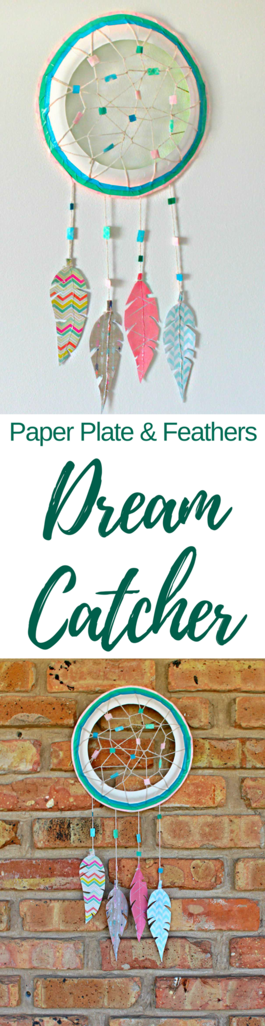 Paper plate dream catcher