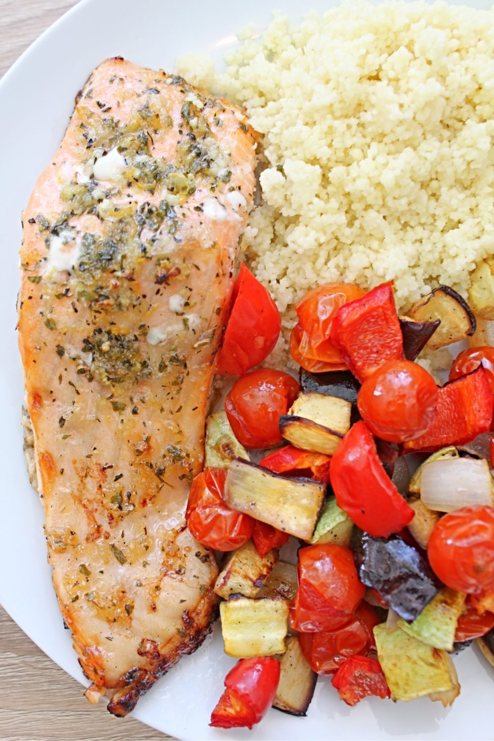 baked salmon with vegetables