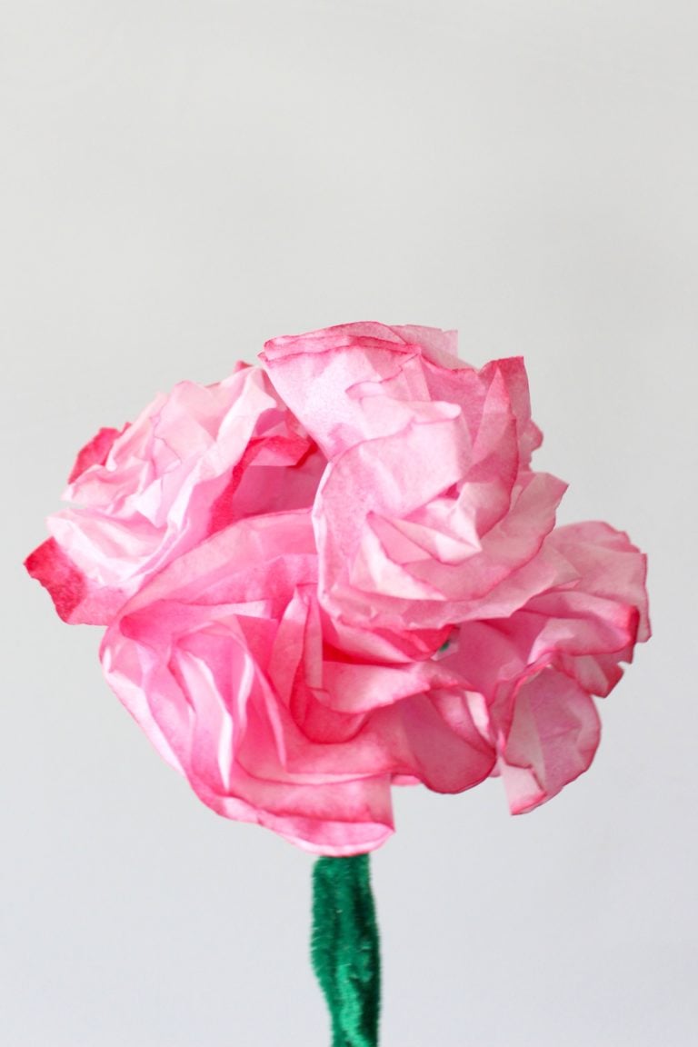 Coffee Filter Flowers, Inexpensive And Easy Home Decor