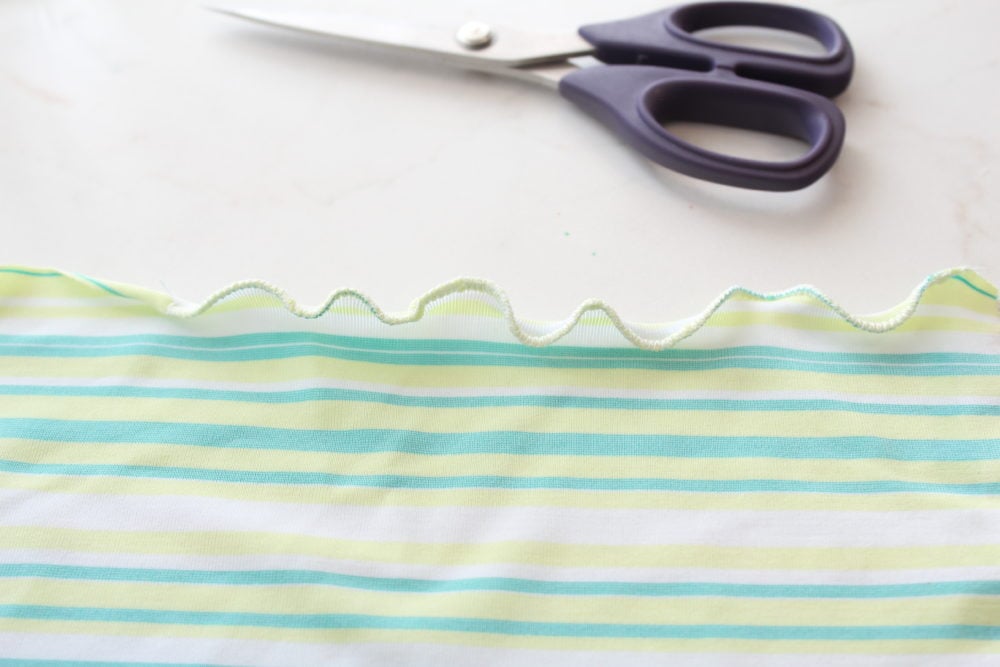 how to sew a lettuce edge hem