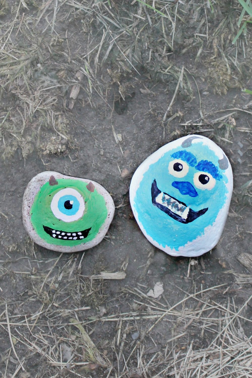 Painted Monster Rocks - Halloween Crafts for Kids - Easy Peasy and Fun