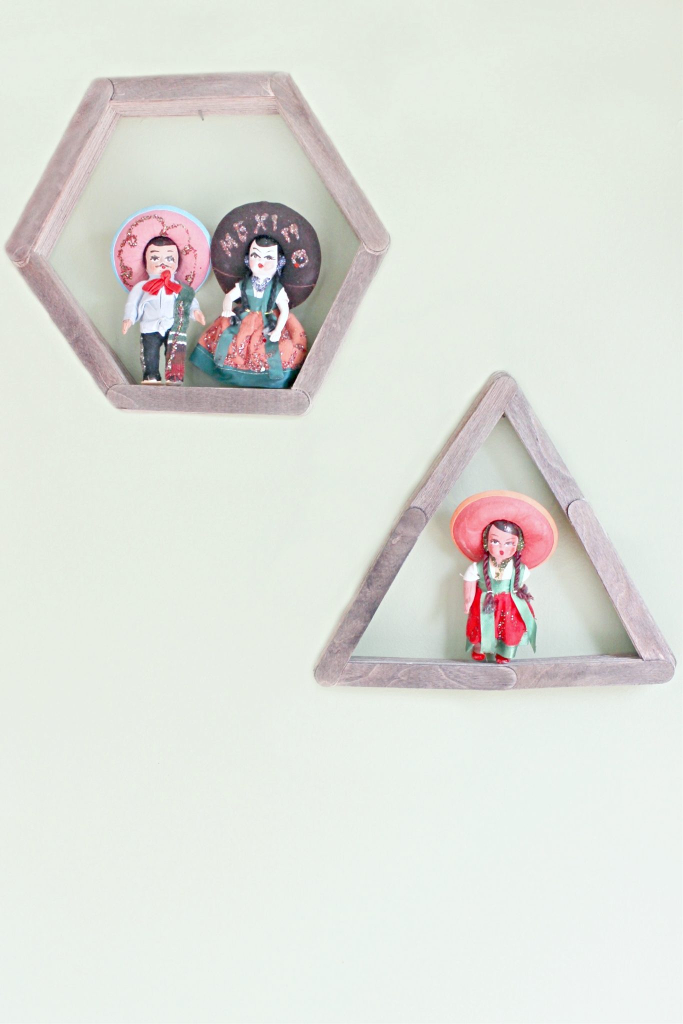 Stick Shelves Craft, Easy And Fun Geometric Wall Decor Idea