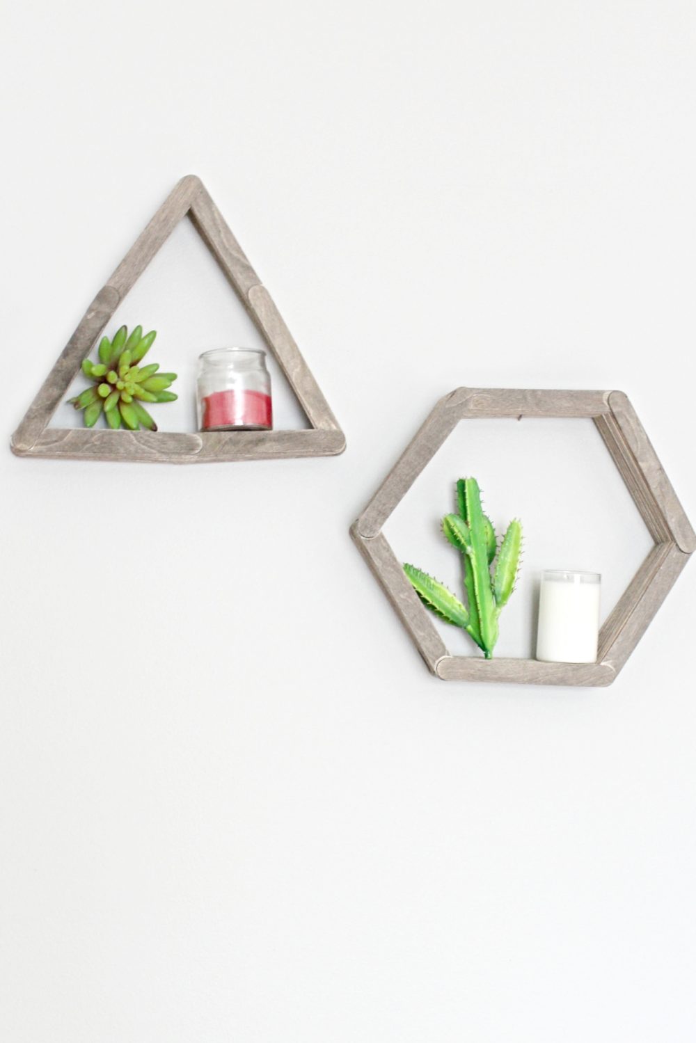 Very easy DIY wall shelf using popsicle sticks/ DIY hexagon wall shelf  making with icecream sticks 