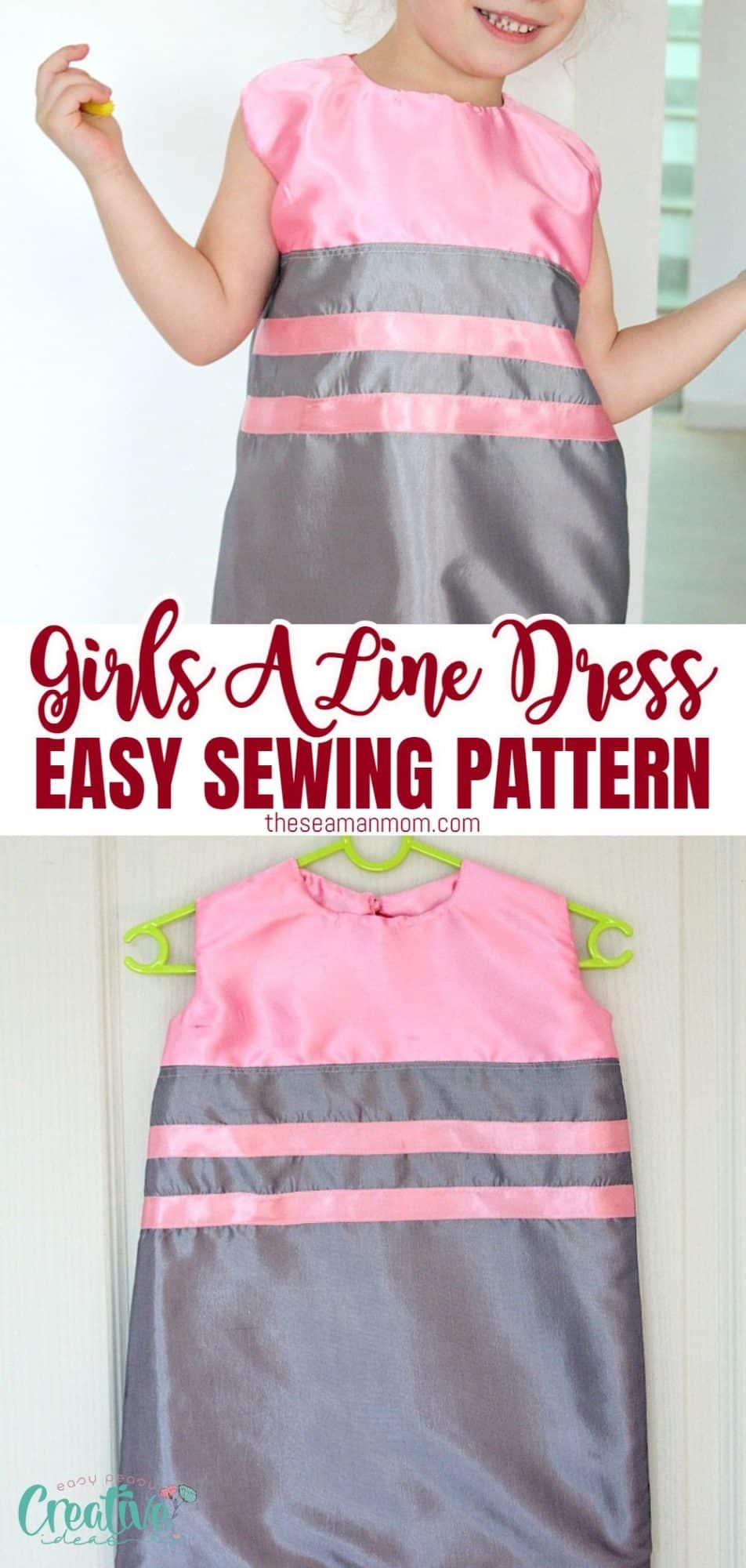 Simple a line dress pattern outlet child