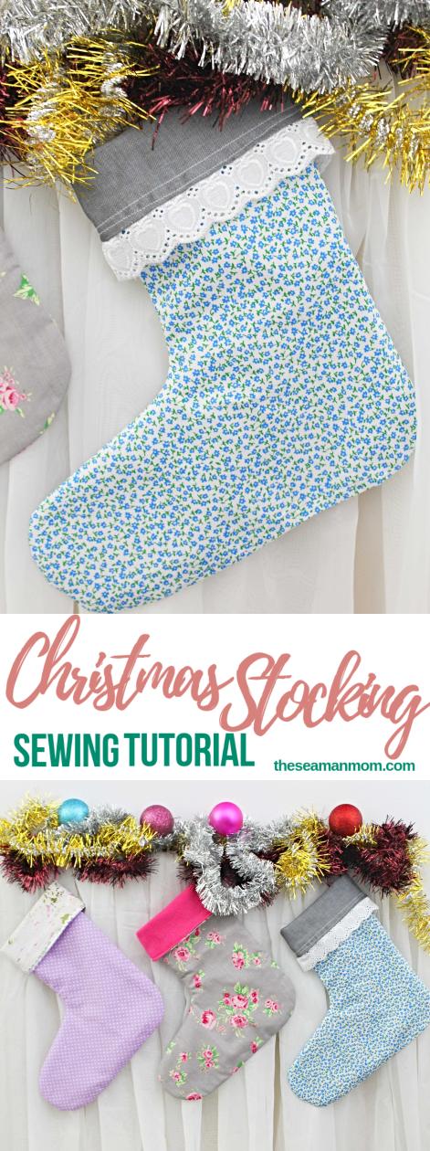 Sewing tutorial: Christmas stocking, with free pattern