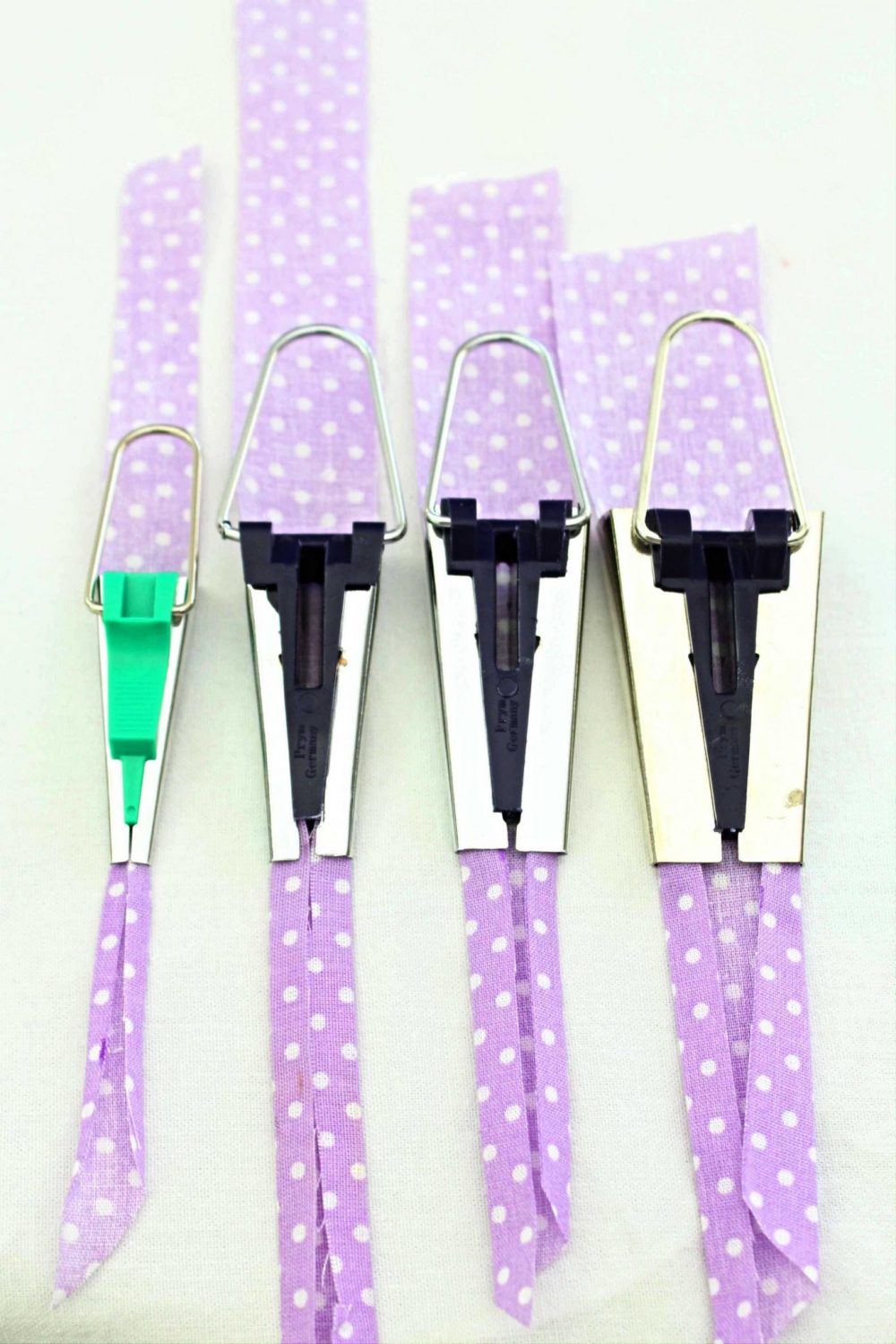 How To Make BIAS TAPE (single and double fold) and use the Bias Tape Maker  Tool 