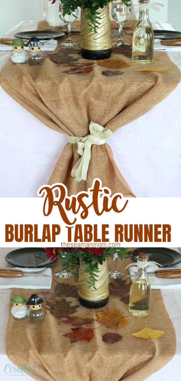 Burlap table runner