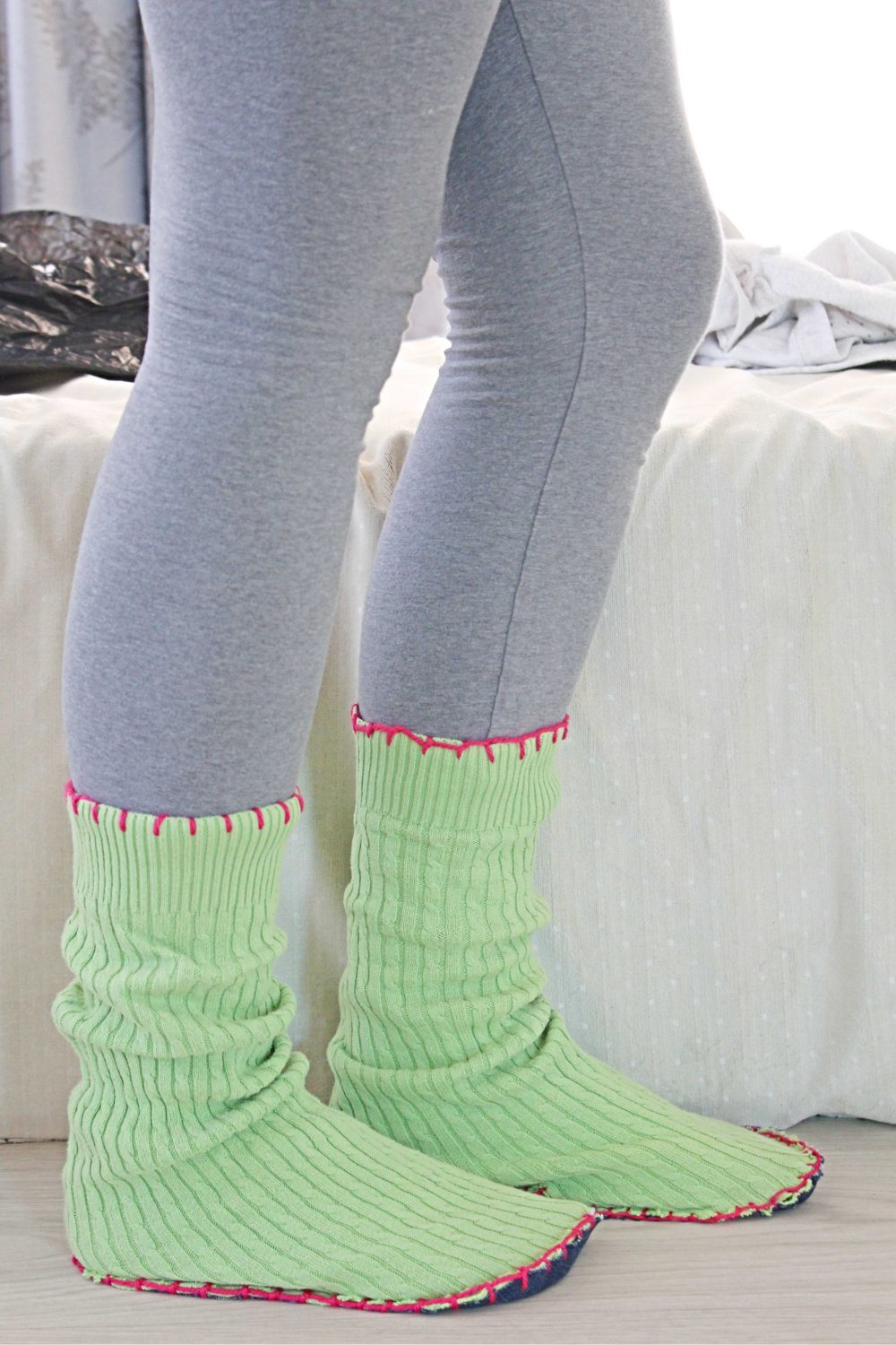 sweater slipper boots