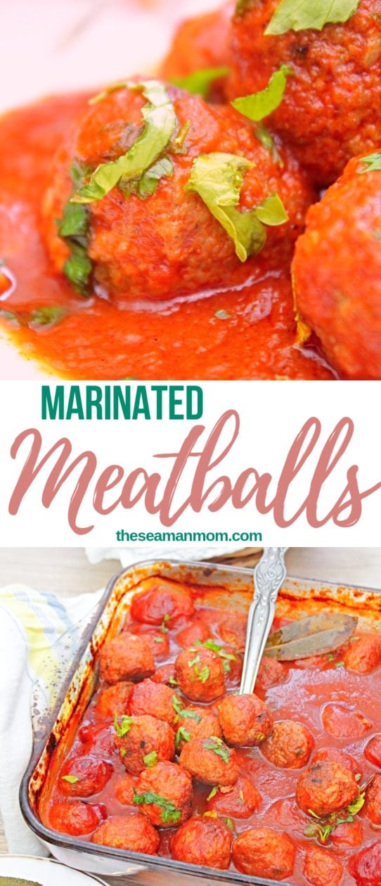 Marinated meatballs