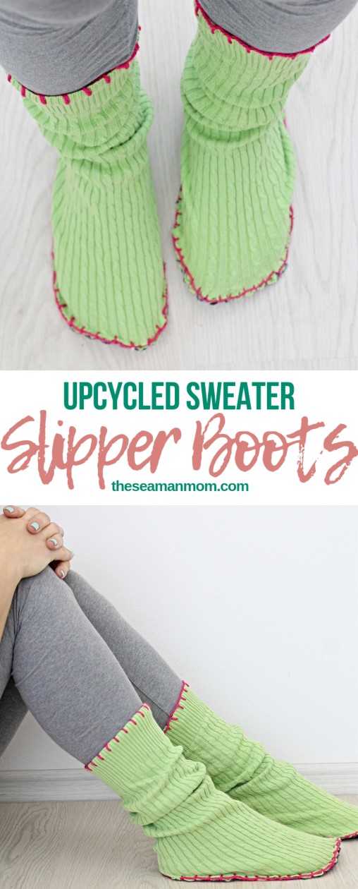 Sweater slipper boots