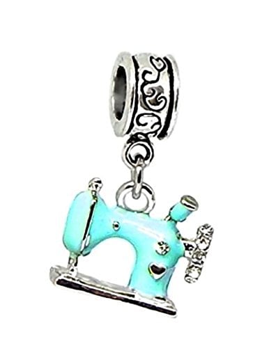 Blue sewing machine charm